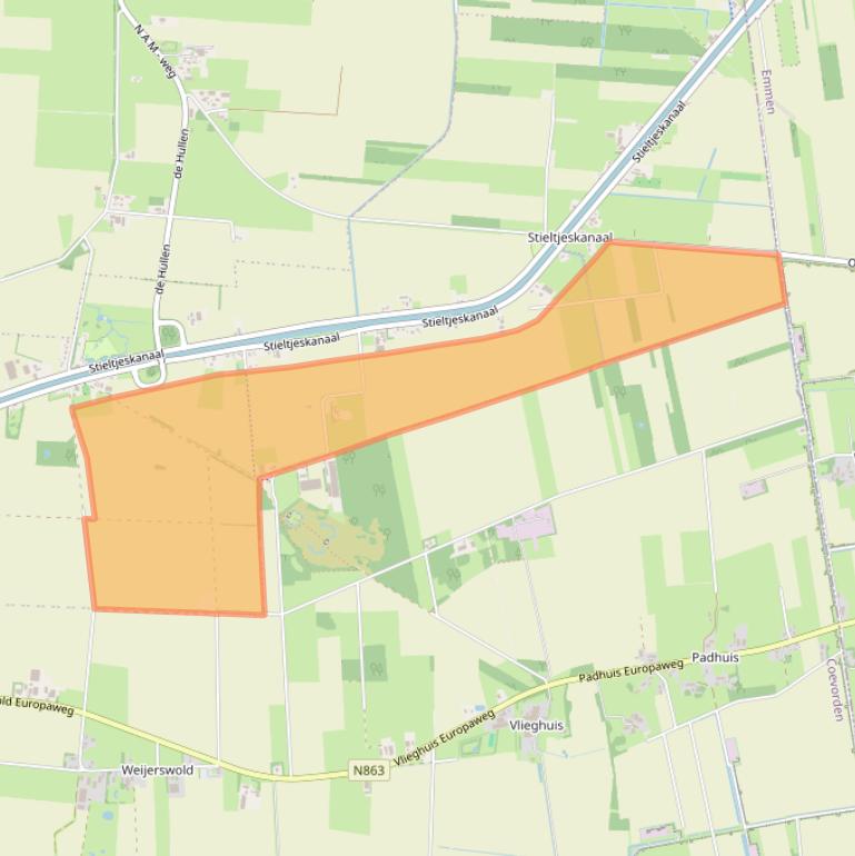 Kaart van postcodegebied 7756PJ.