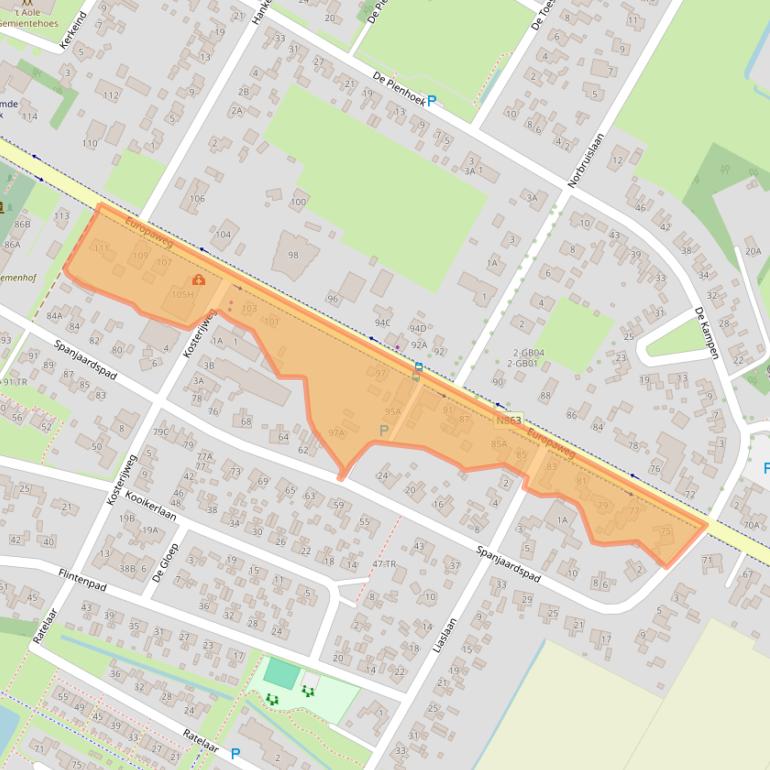 Kaart van postcodegebied 7761AB.