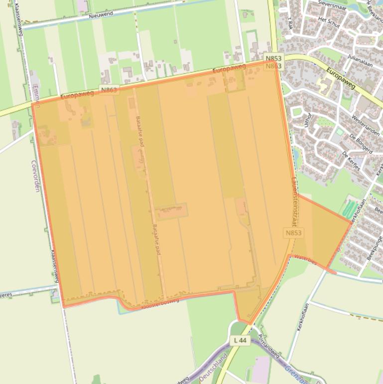 Kaart van postcodegebied 7761AE.