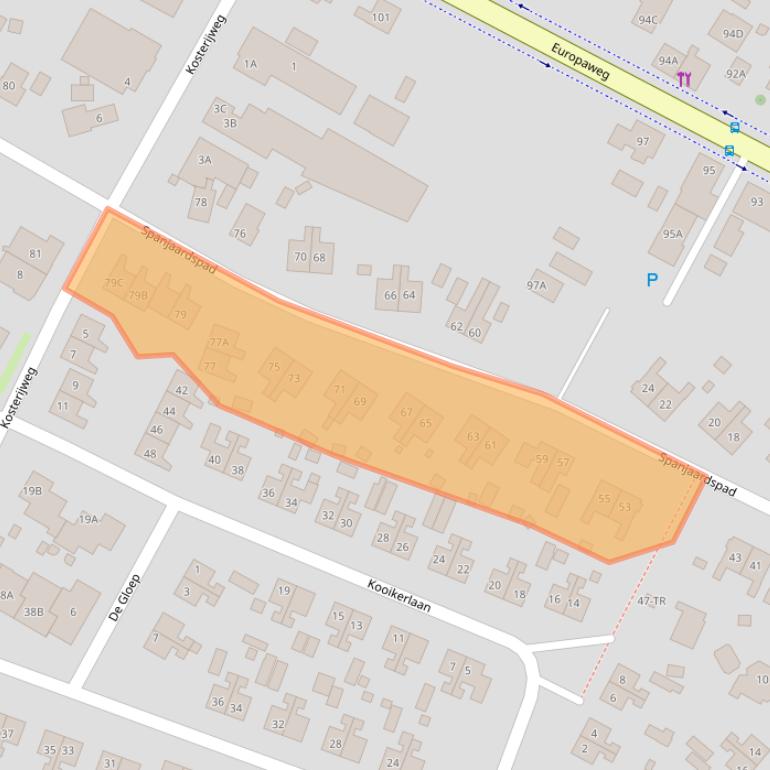 Kaart van postcodegebied 7761BM.