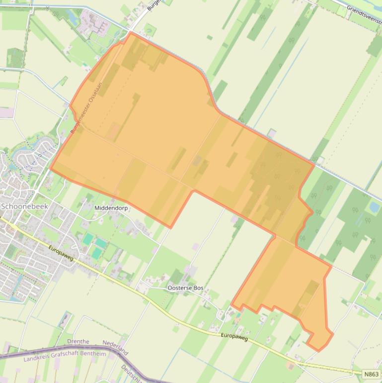 Kaart van postcodegebied 7761JA.