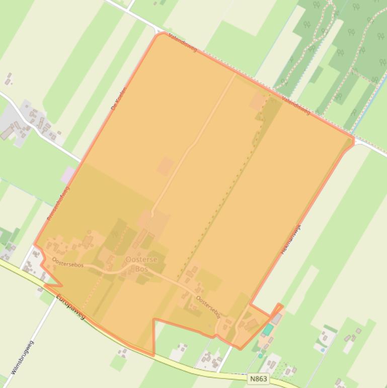 Kaart van postcodegebied 7761PS.