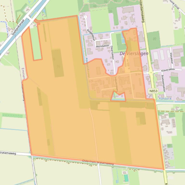 Kaart van postcodegebied 7761PV.