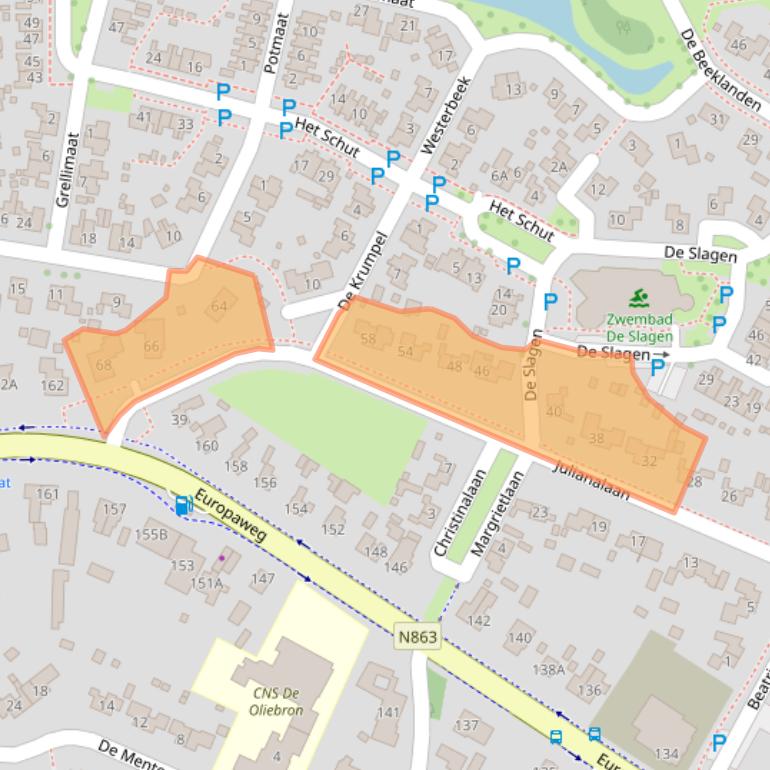 Kaart van postcodegebied 7761XW.