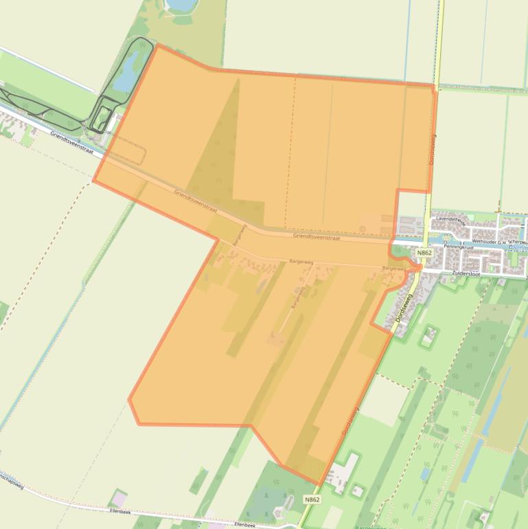 Kaart van postcodegebied 7765AE.