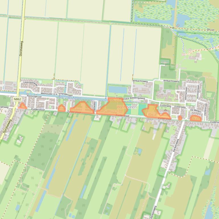 Kaart van postcodegebied 7765AG.