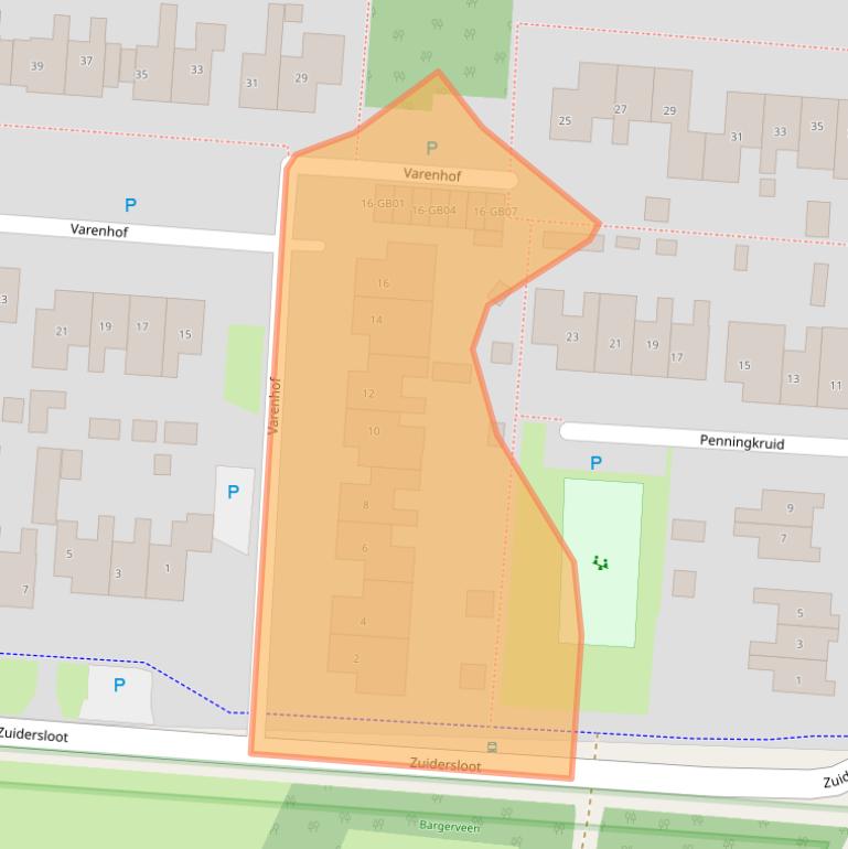 Kaart van postcodegebied 7765AT.