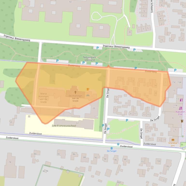 Kaart van postcodegebied 7765AX.