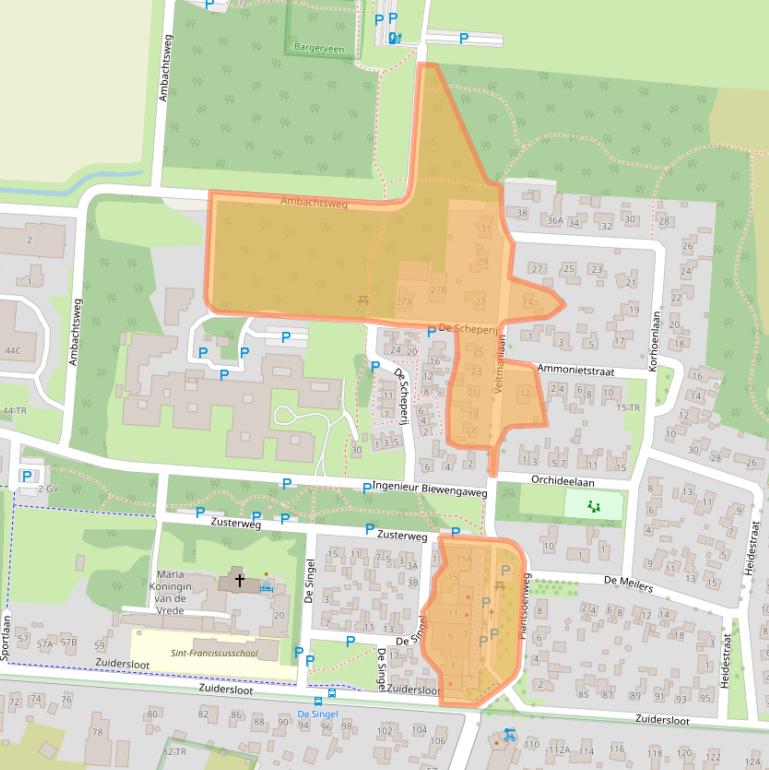 Kaart van postcodegebied 7765AZ.