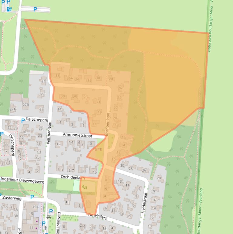 Kaart van postcodegebied 7765BA.