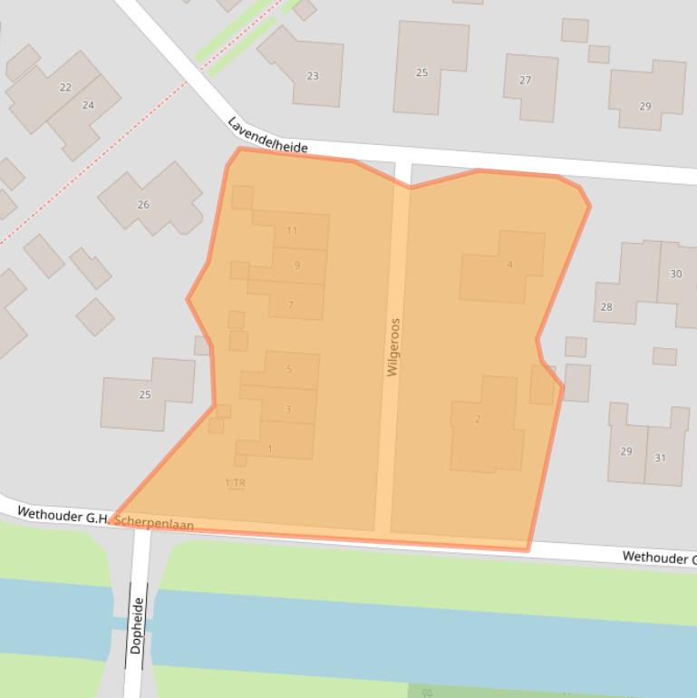 Kaart van postcodegebied 7765CA.