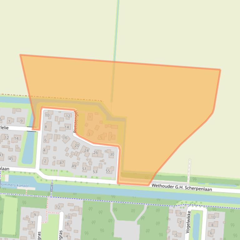 Kaart van postcodegebied 7765CG.