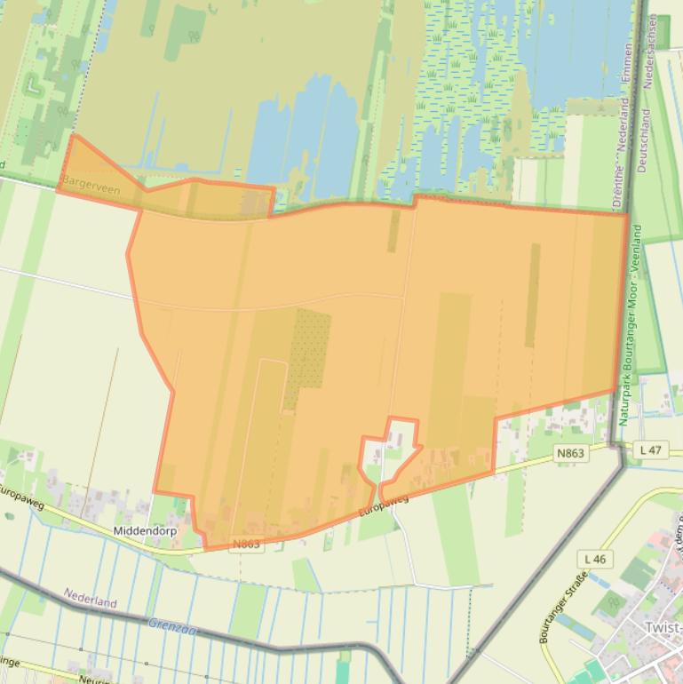 Kaart van postcodegebied 7766AJ.
