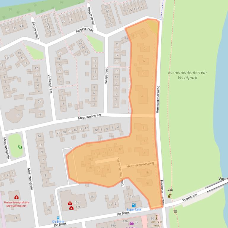 Kaart van postcodegebied 7771AA.