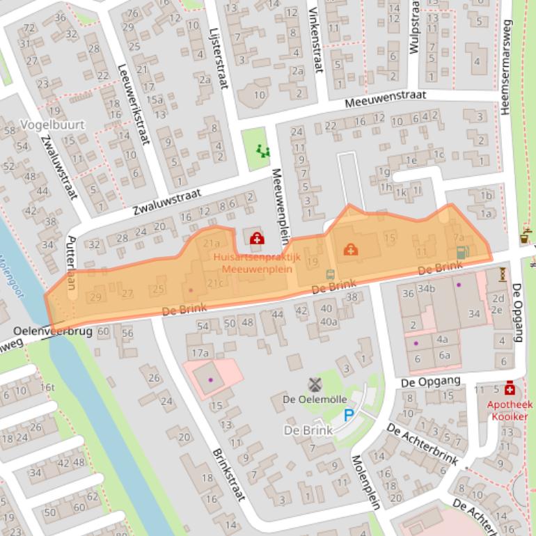 Kaart van postcodegebied 7771BA.