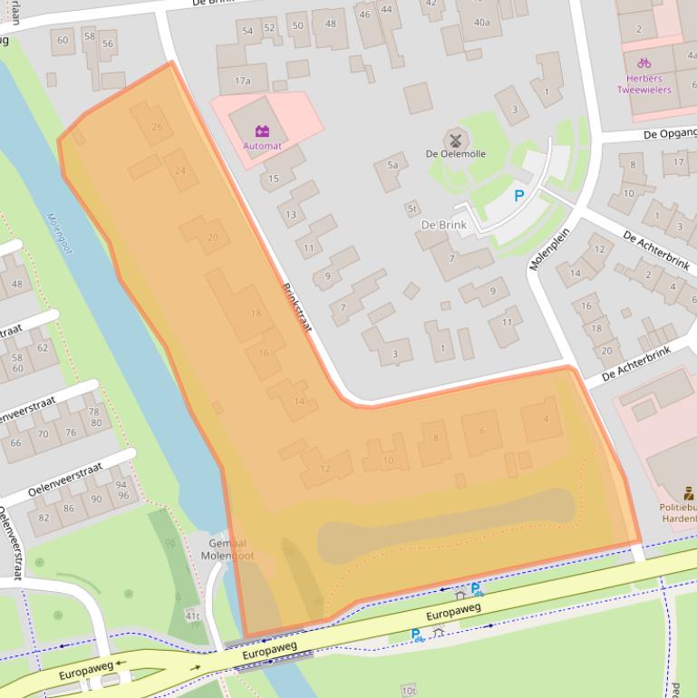 Kaart van postcodegebied 7771BE.