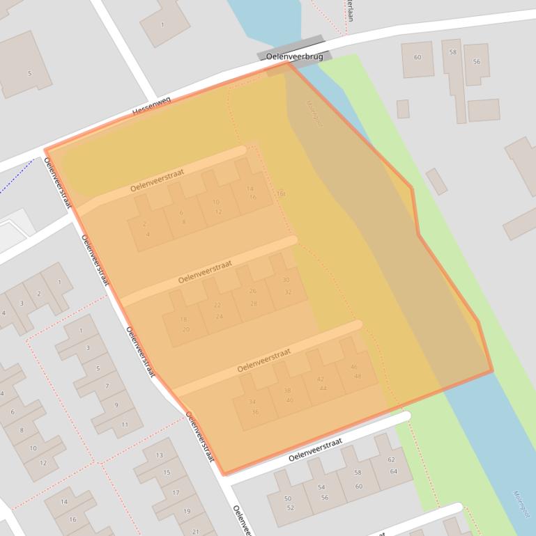 Kaart van postcodegebied 7771BJ.