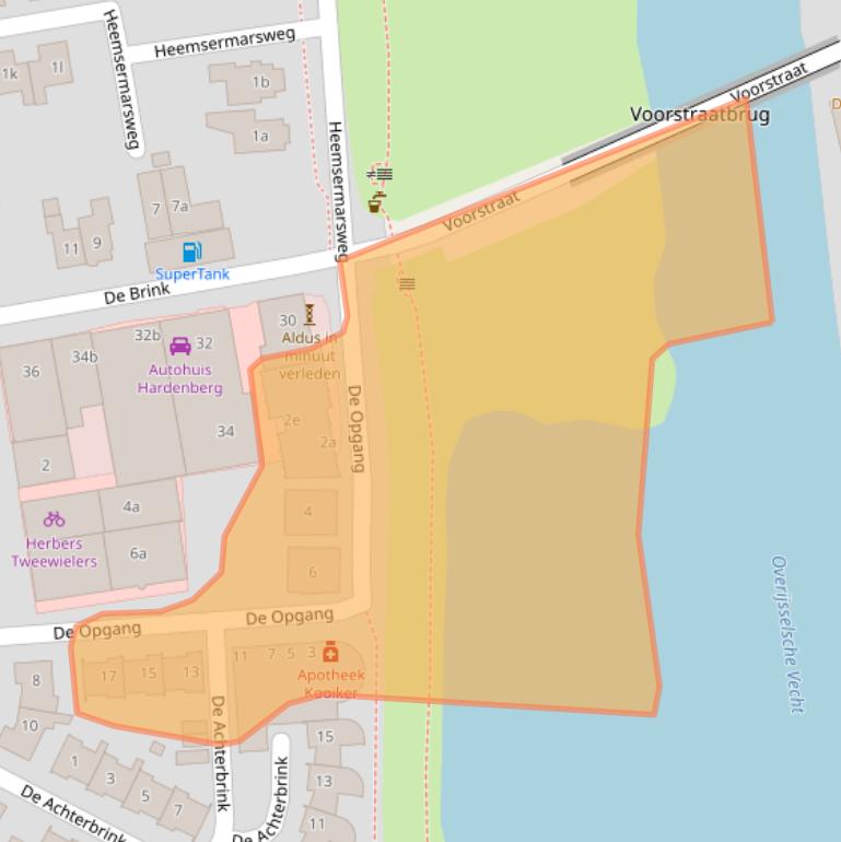 Kaart van postcodegebied 7771BW.