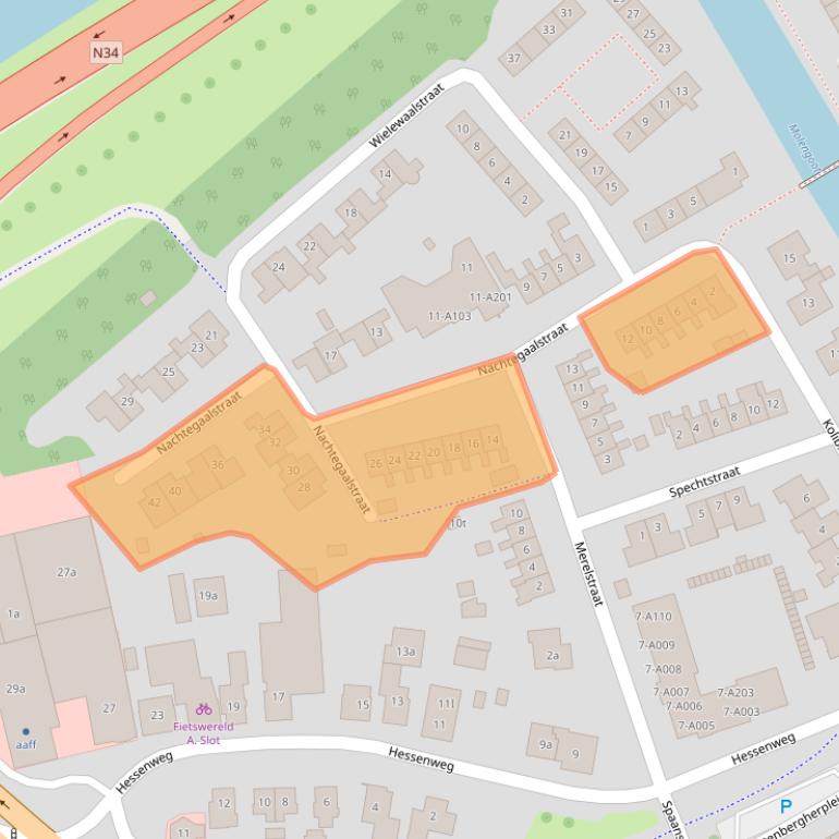 Kaart van postcodegebied 7771CB.