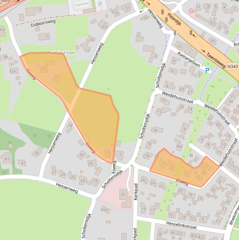 Kaart van postcodegebied 7771CP.