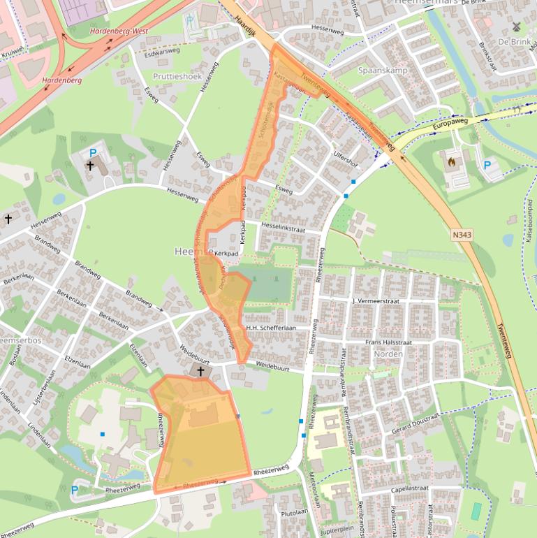 Kaart van postcodegebied 7771CV.