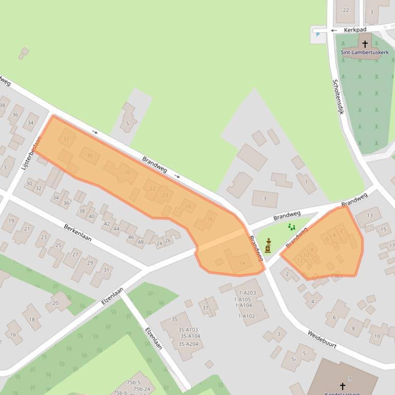 Kaart van postcodegebied 7771DB.