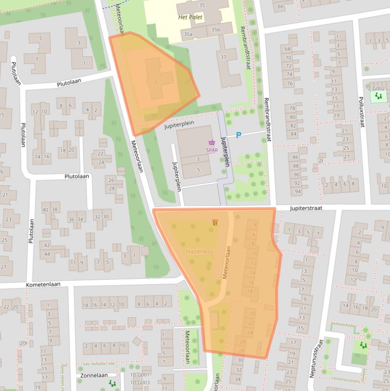 Kaart van postcodegebied 7771EB.