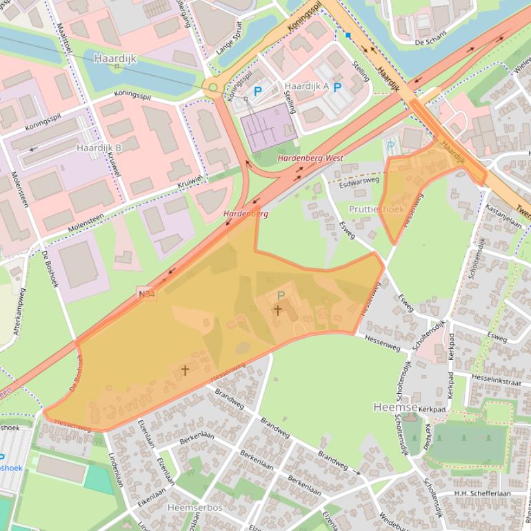 Kaart van postcodegebied 7771RD.