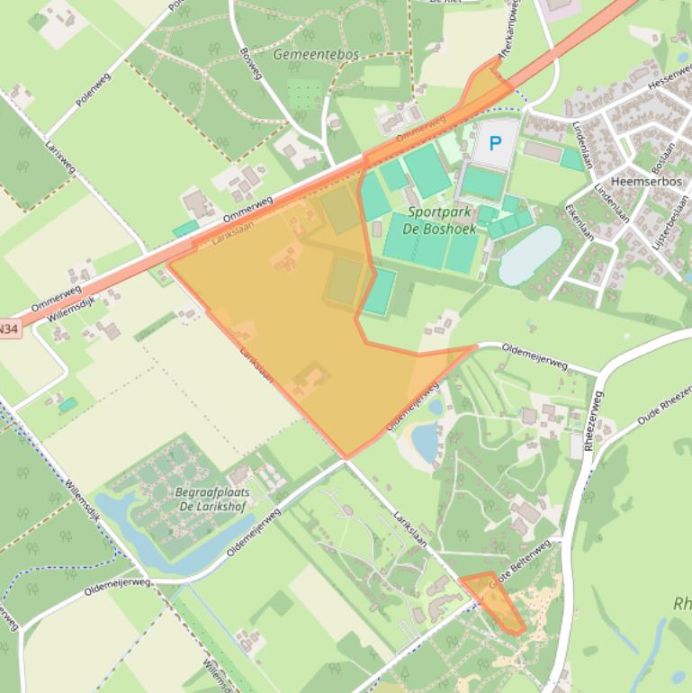 Kaart van postcodegebied 7771SV.