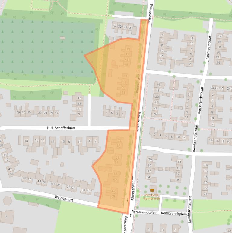 Kaart van postcodegebied 7771WJ.