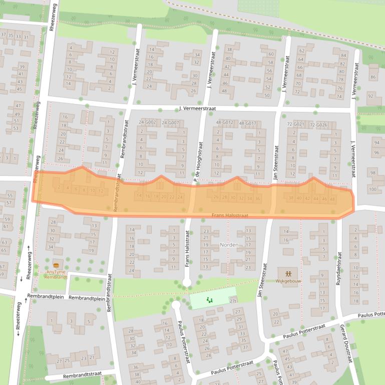 Kaart van postcodegebied 7771WT.