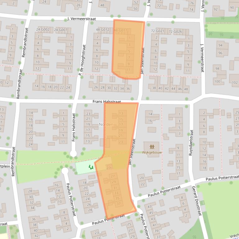 Kaart van postcodegebied 7771WV.