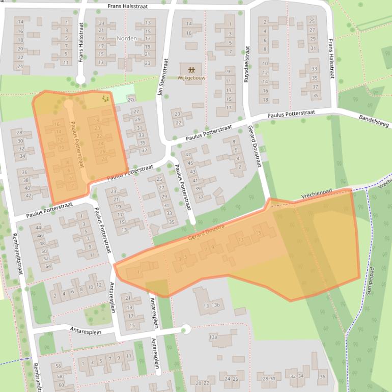 Kaart van postcodegebied 7771XC.