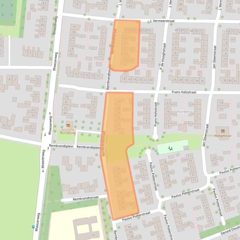 Kaart van postcodegebied 7771XG.