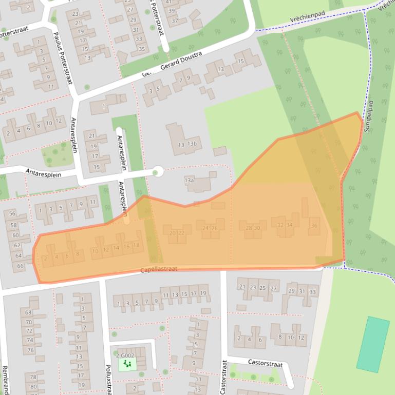 Kaart van postcodegebied 7771XM.