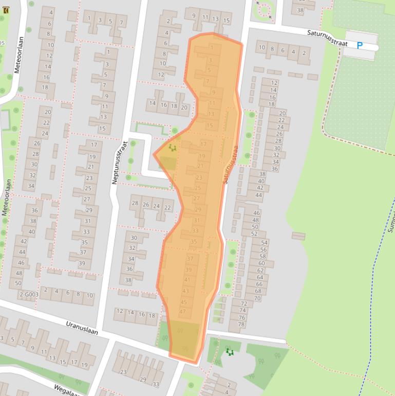 Kaart van postcodegebied 7771XV.