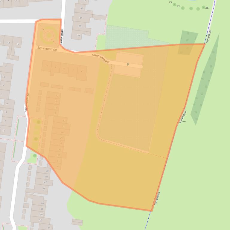Kaart van postcodegebied 7771XW.