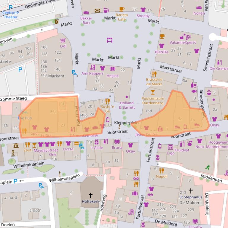 Kaart van postcodegebied 7772AA.