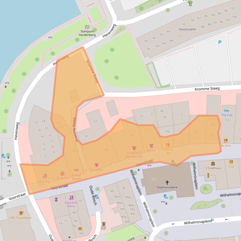 Kaart van postcodegebied 7772AB.