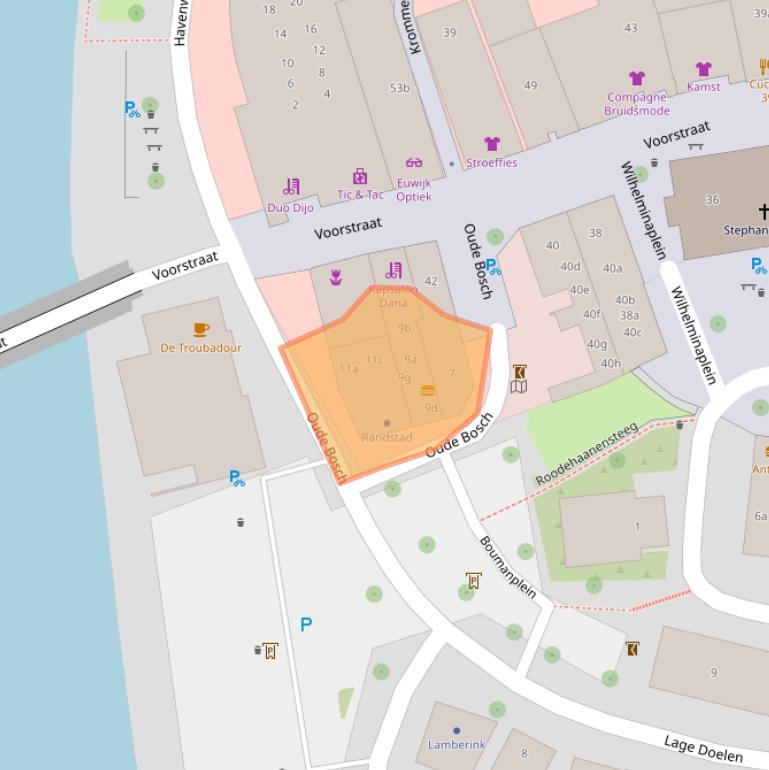 Kaart van postcodegebied 7772AJ.