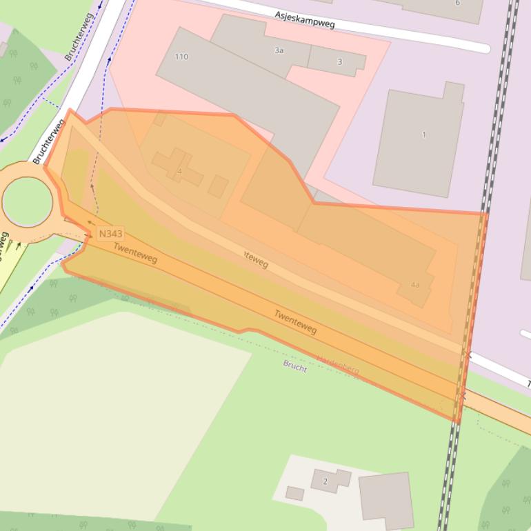 Kaart van postcodegebied 7772BB.