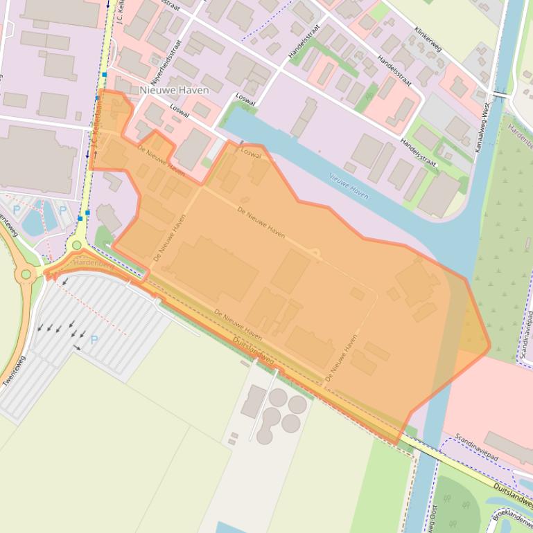 Kaart van postcodegebied 7772BC.