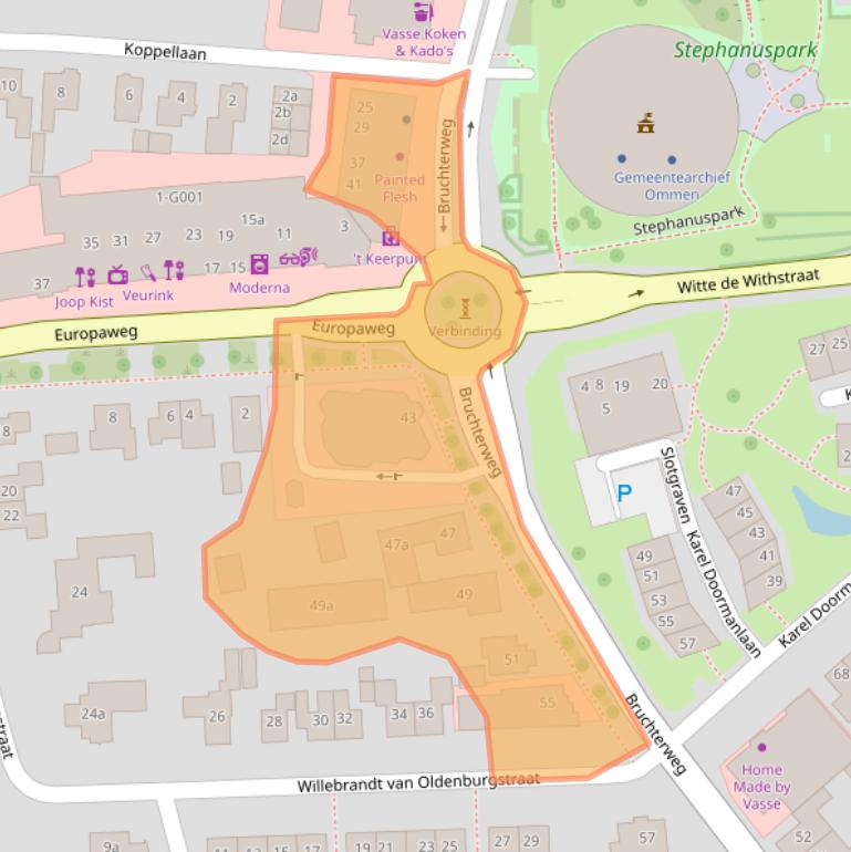 Kaart van postcodegebied 7772BE.
