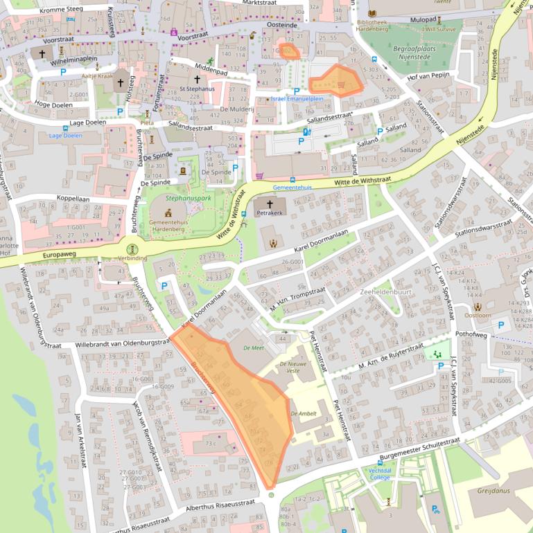 Kaart van postcodegebied 7772BH.