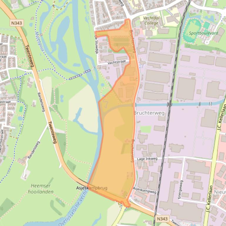 Kaart van postcodegebied 7772BK.