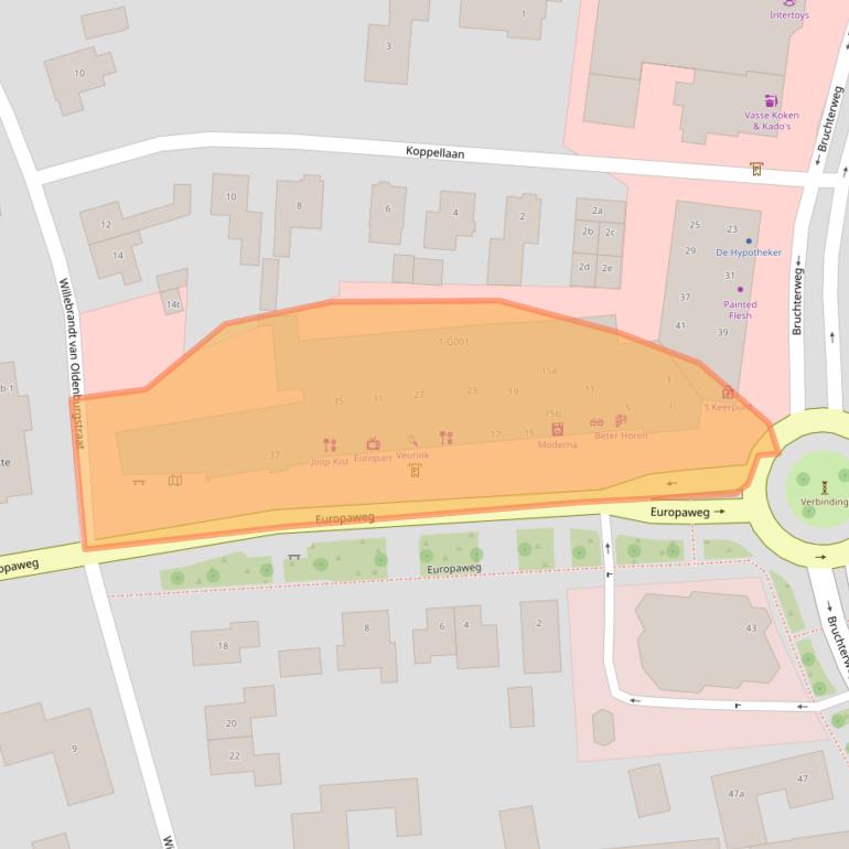 Kaart van postcodegebied 7772BN.