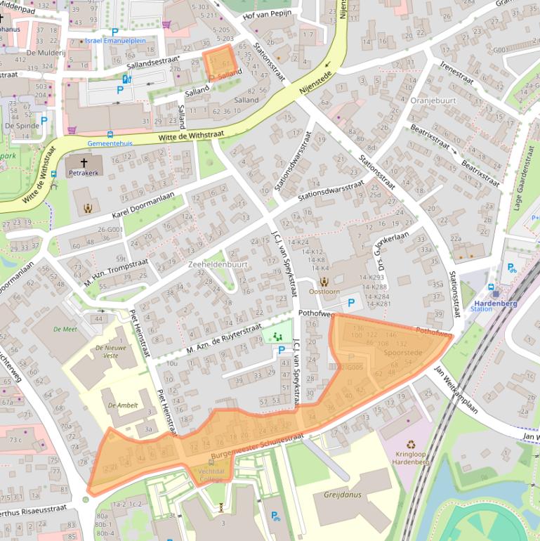 Kaart van postcodegebied 7772BT.