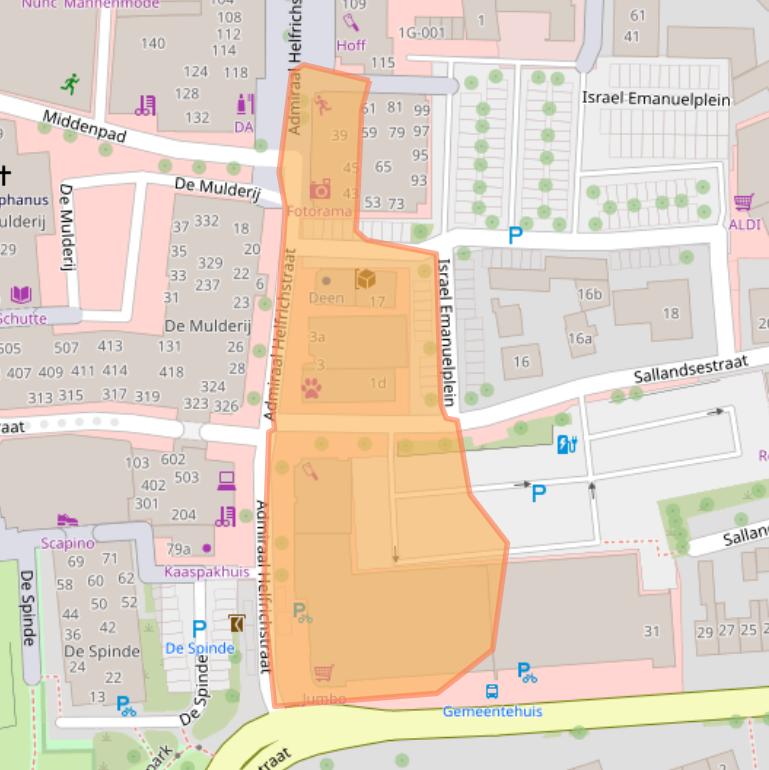 Kaart van postcodegebied 7772BV.