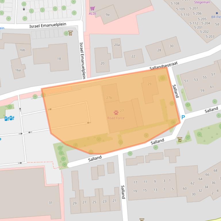 Kaart van postcodegebied 7772BX.