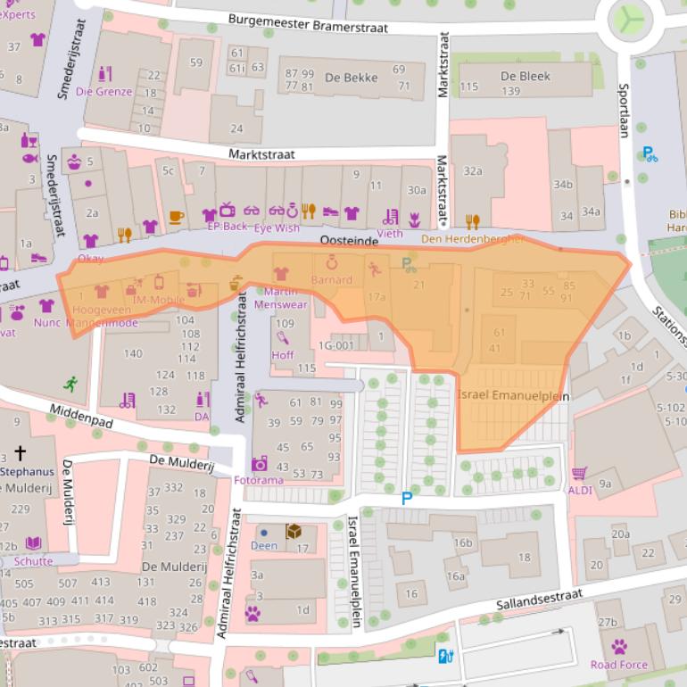 Kaart van postcodegebied 7772CA.